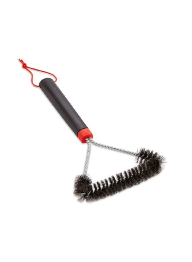 Weber 3-Sided Stainless Steel Durable Grill Brush Black and Silver 46 cm JAH6278 - Image 2